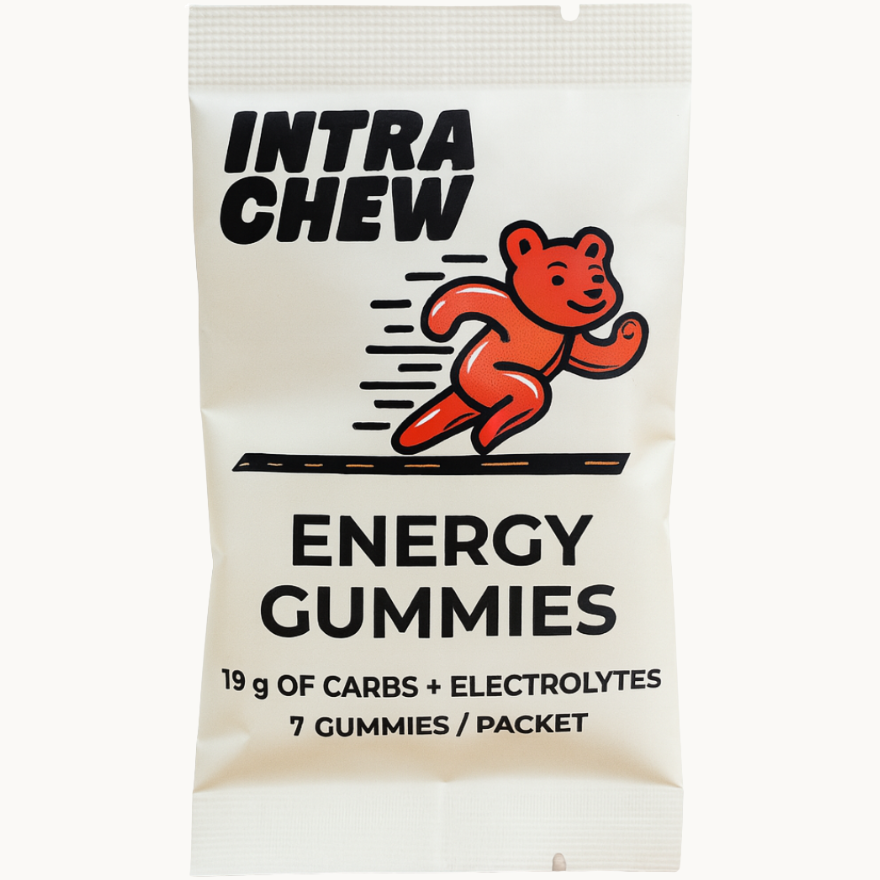 Performance Energy Chews best for marathon training, containing magnesium, potassium, sodium, and all-natural carbs.